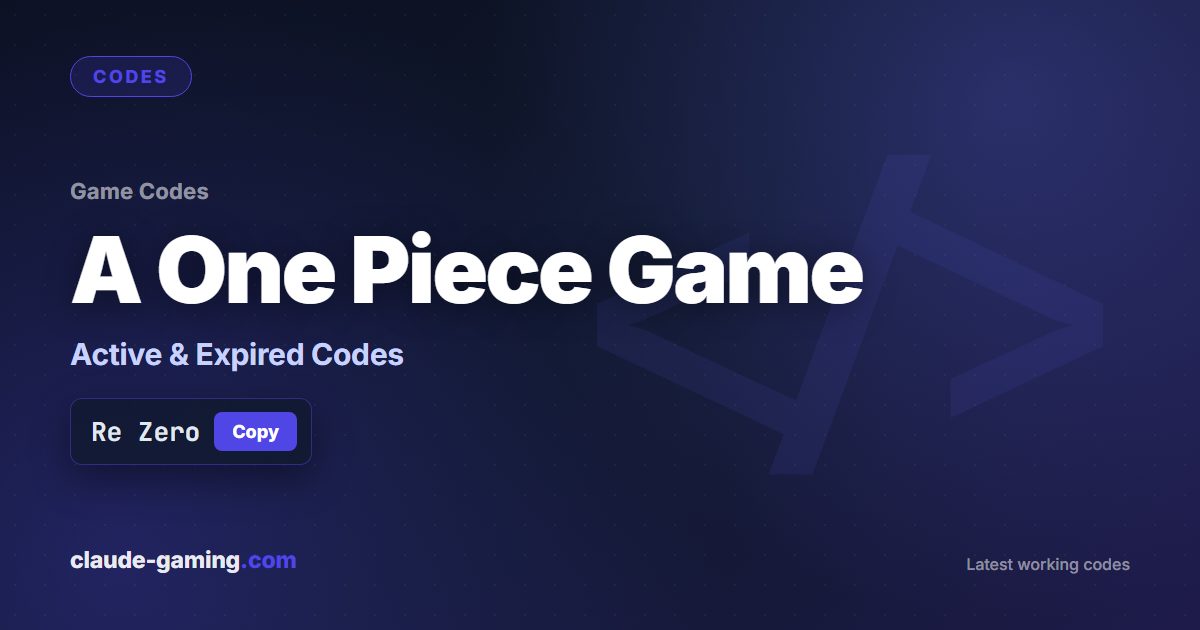 A One Piece Game codes