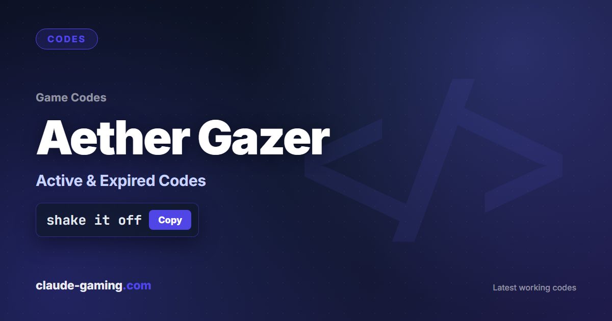 Aether Gazer codes