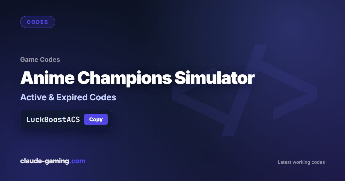 Anime Champions Simulator codes