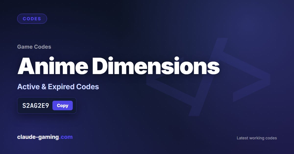 Anime Dimensions codes