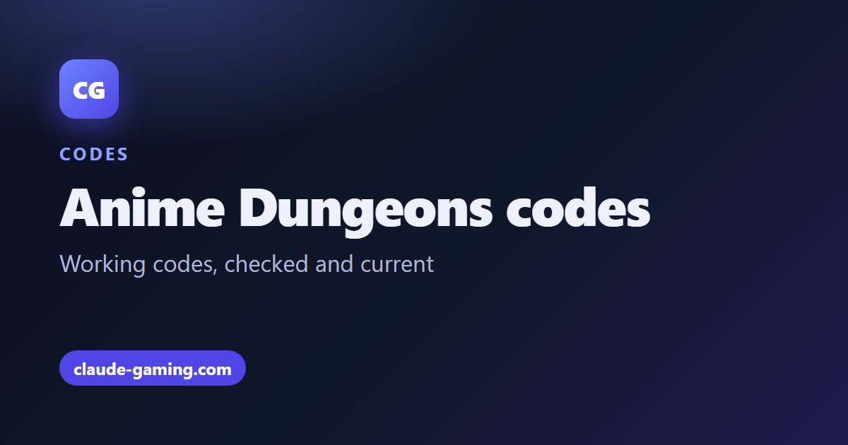 Anime Dungeons codes