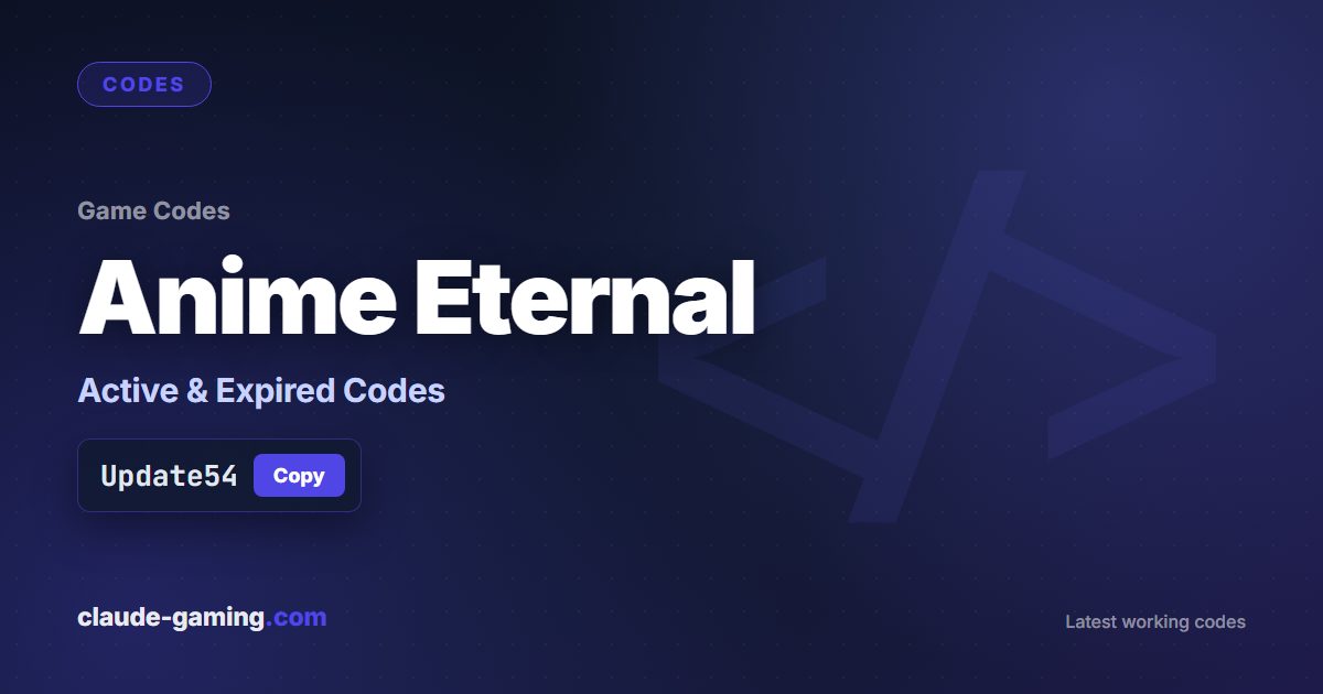 Anime Eternal codes
