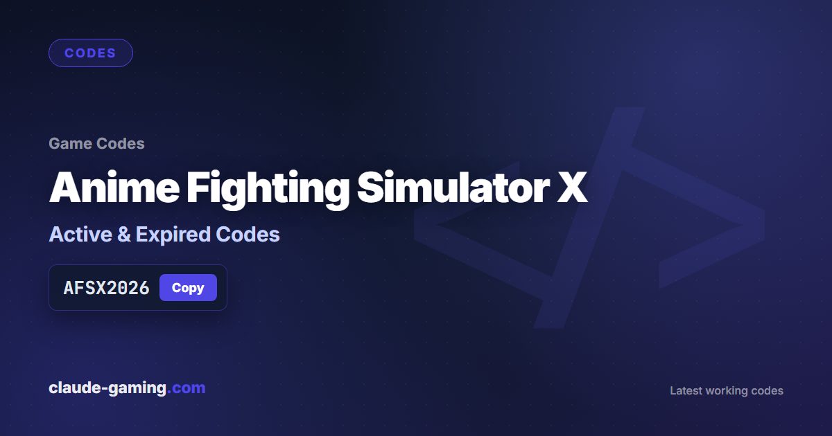 Anime Fighting Simulator X codes