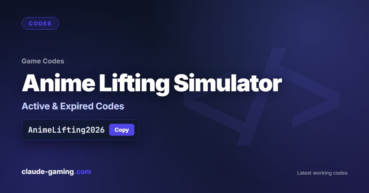 Anime Lifting Simulator codes