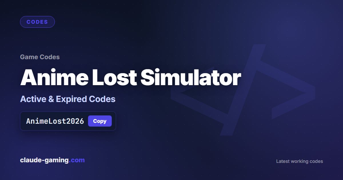 Anime Lost Simulator codes