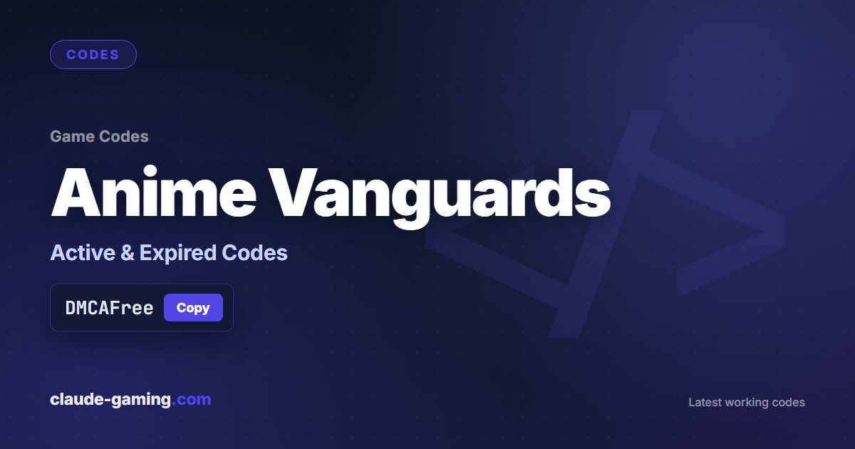 Anime Vanguards codes
