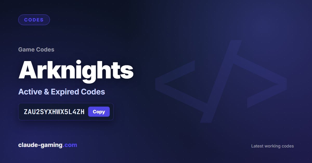 Arknights codes