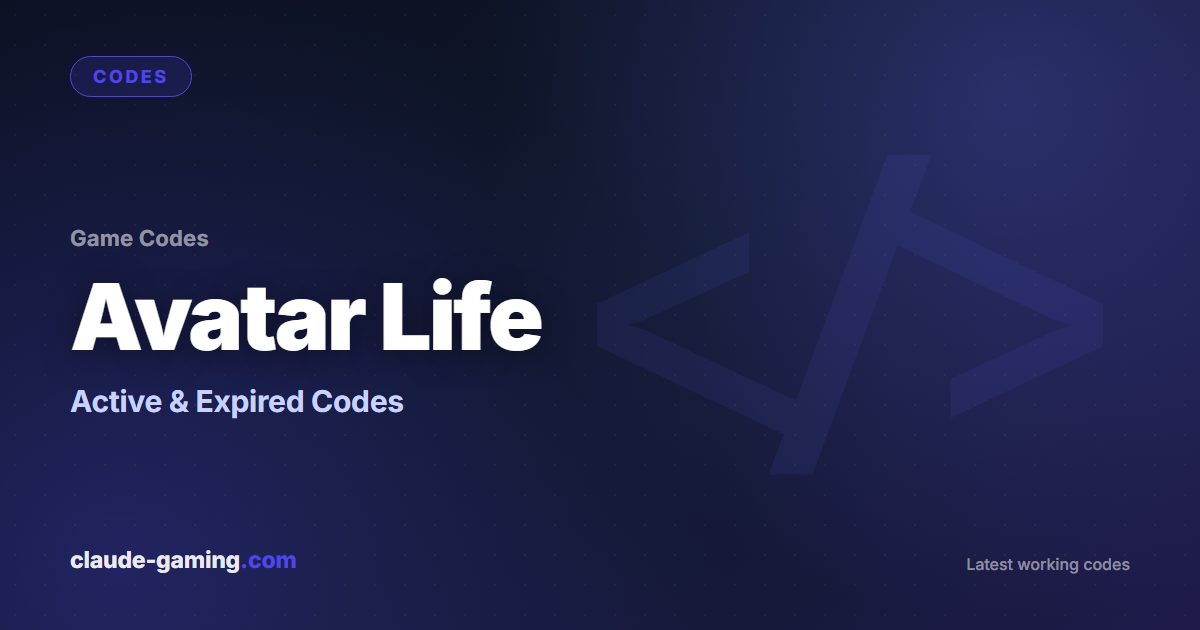 Avatar Life codes