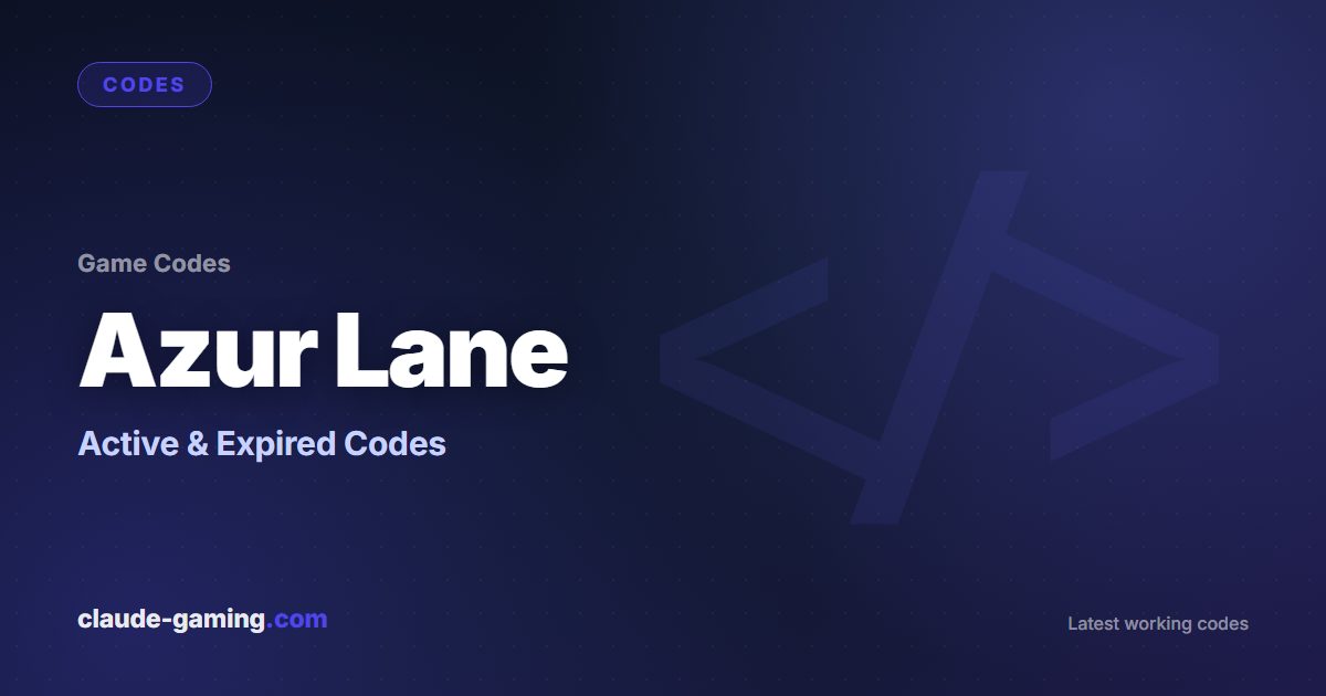 Azur Lane codes