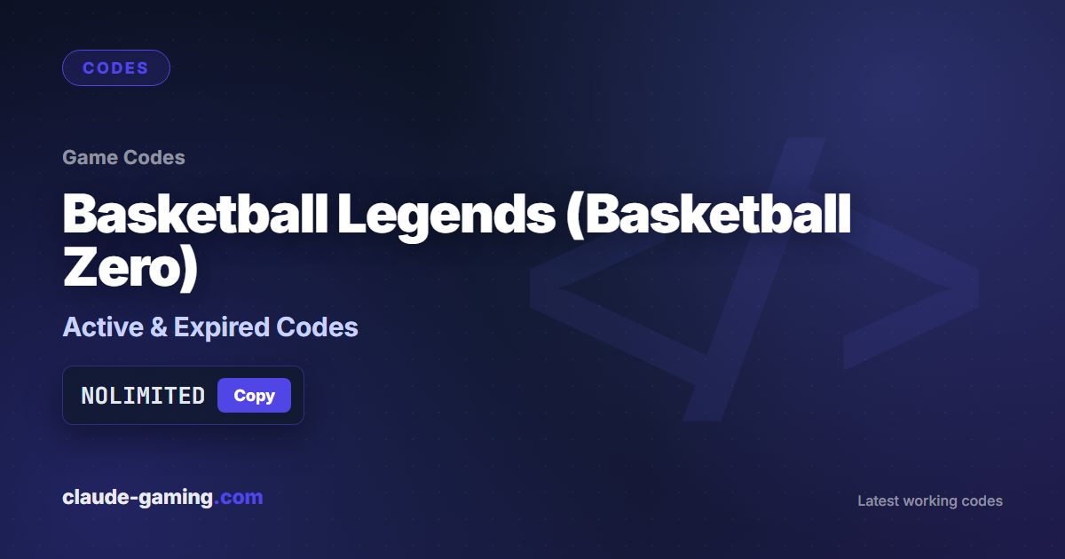 Basketball Legends (Basketball Zero) codes
