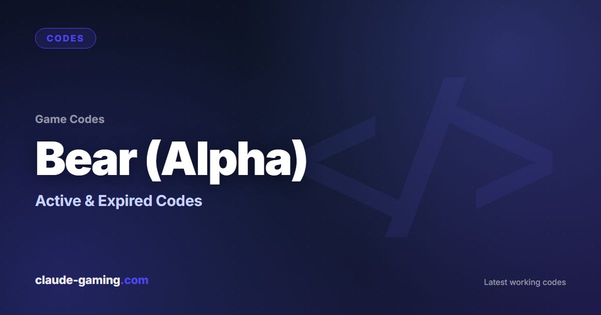 Bear (Alpha) codes