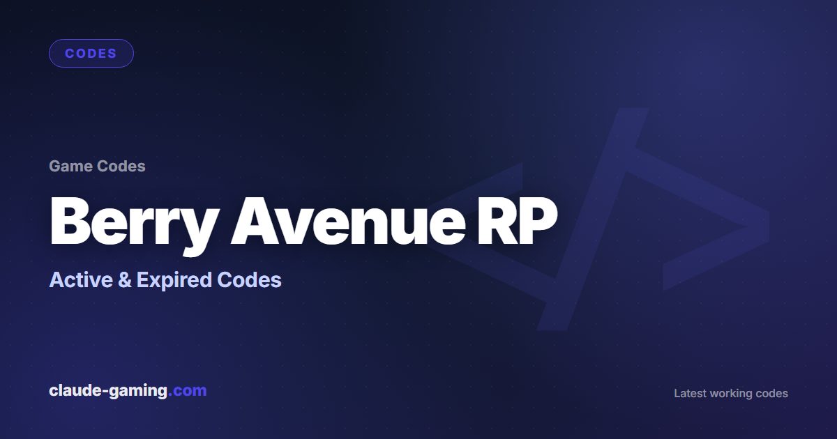Berry Avenue RP codes