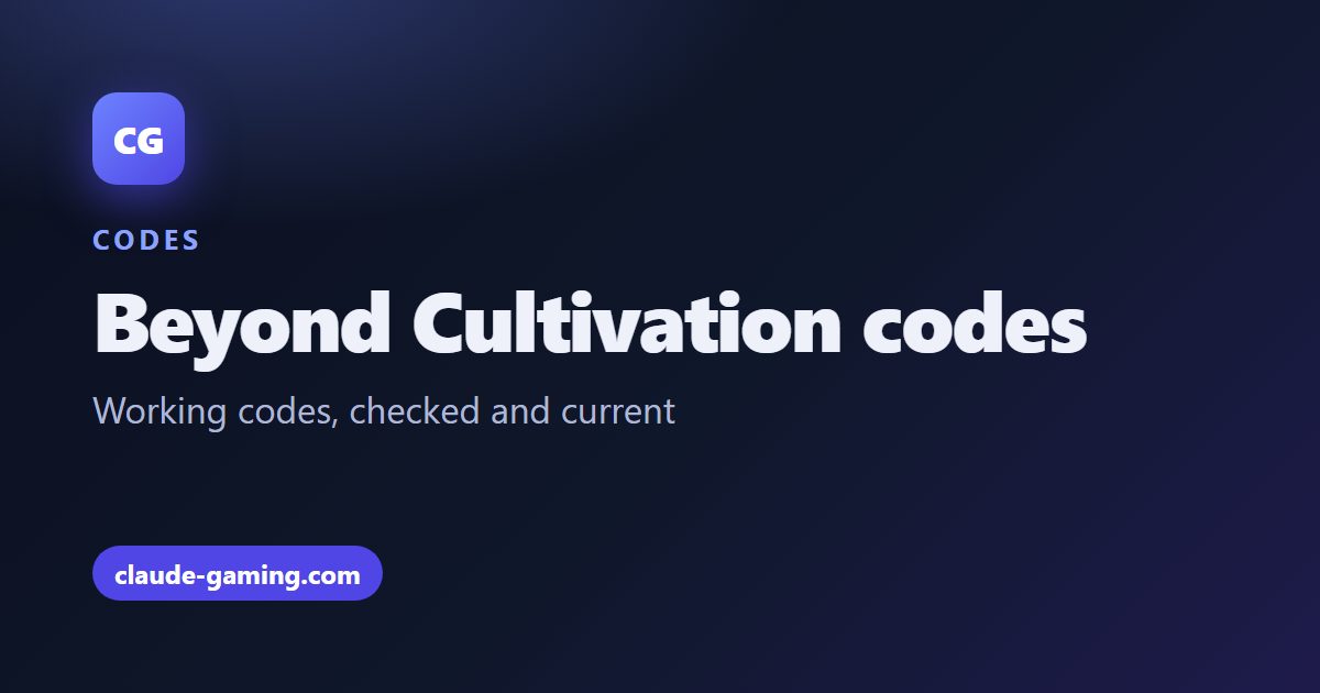 Beyond Cultivation codes