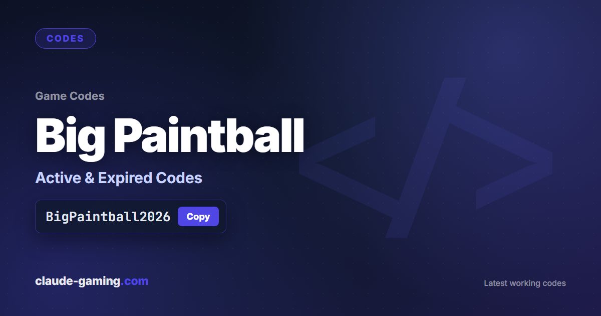 Big Paintball codes