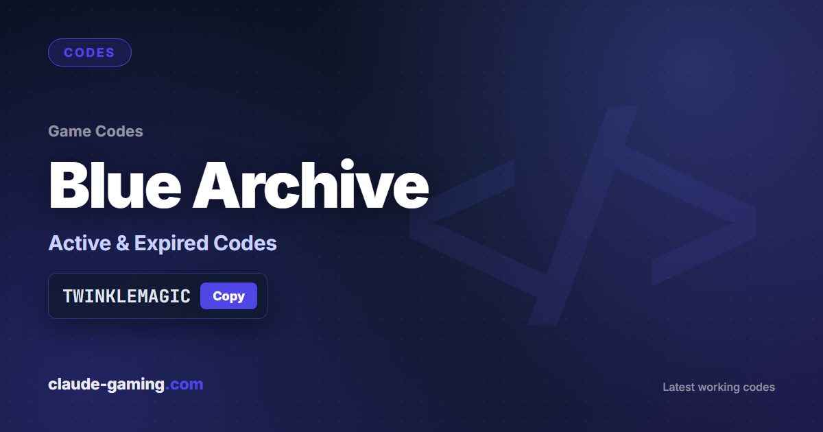 Blue Archive codes