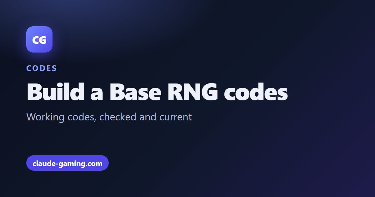 Build a Base RNG codes