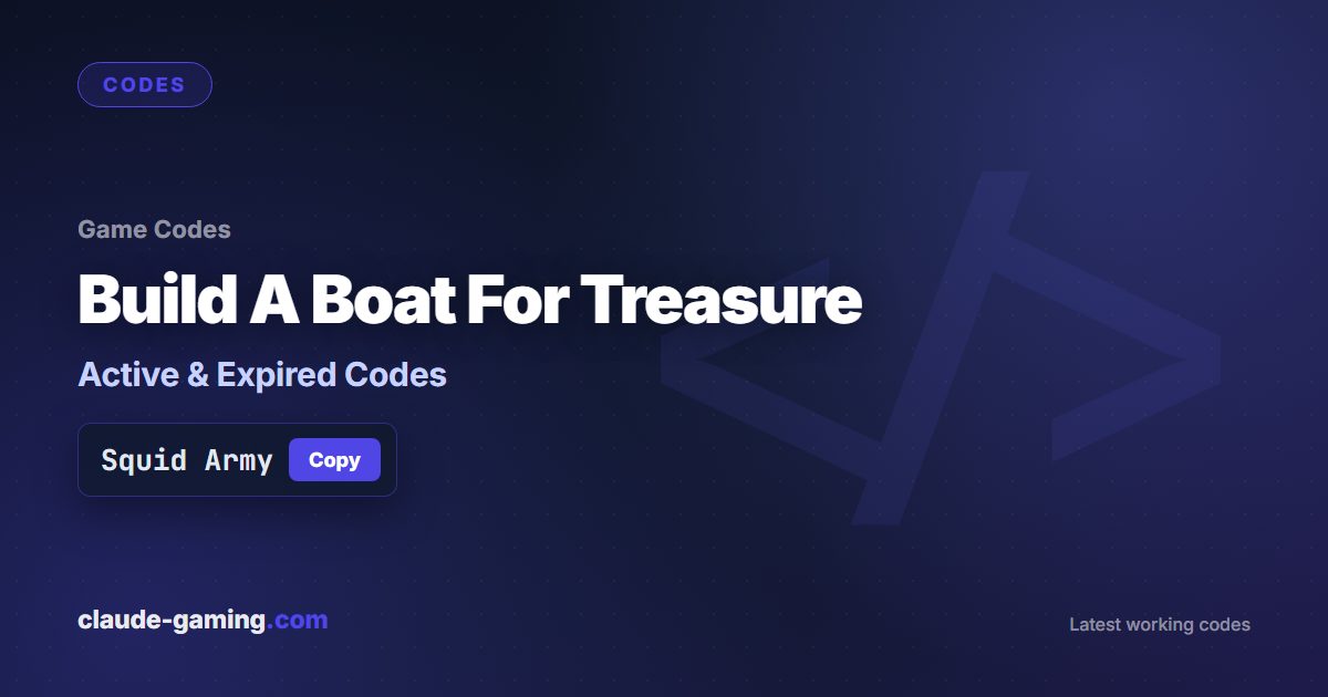 Build A Boat For Treasure codes