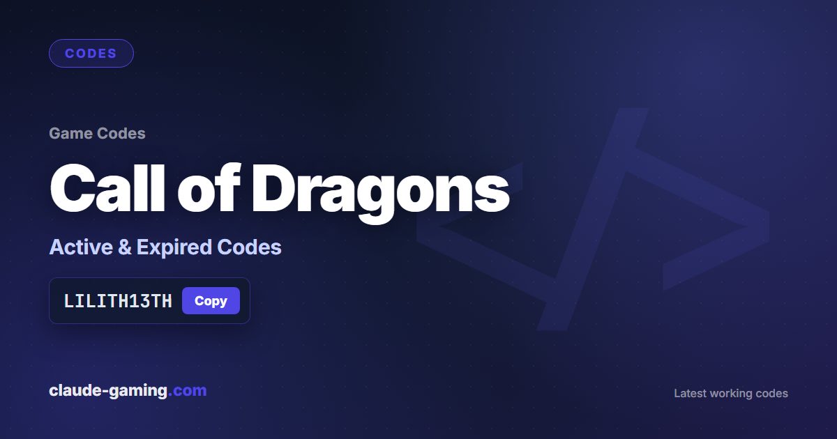 Call of Dragons codes