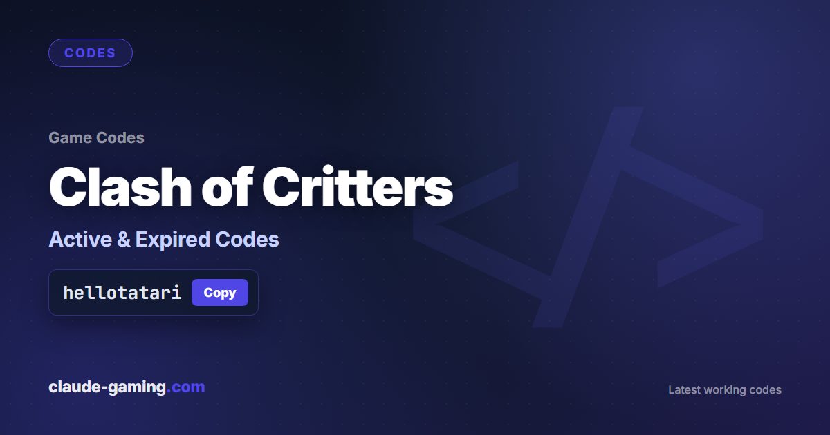 Clash of Critters codes