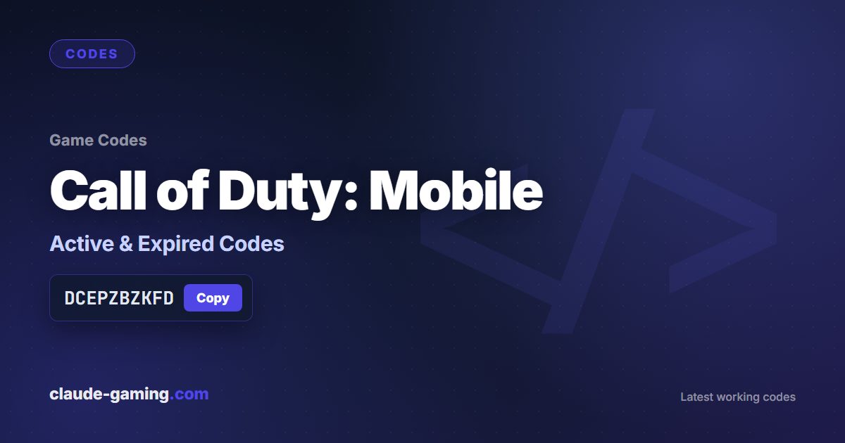 Call of Duty: Mobile codes