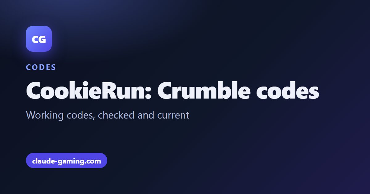 CookieRun: Crumble codes
