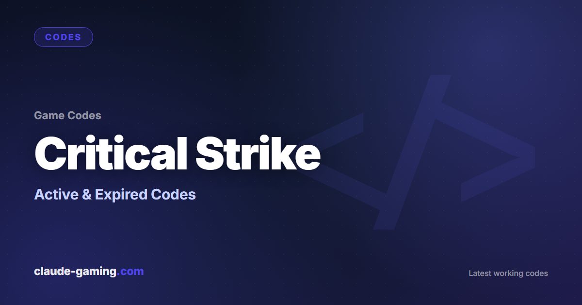 Critical Strike codes