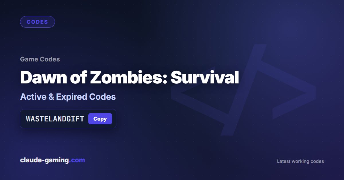 Dawn of Zombies: Survival codes