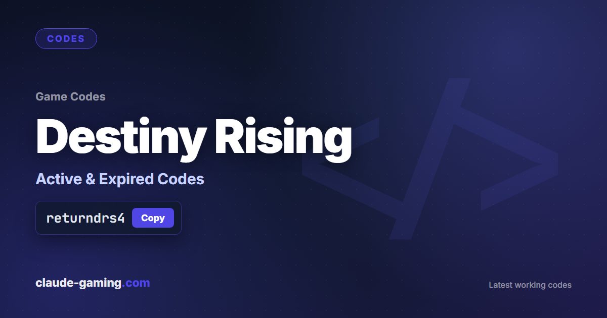 Destiny Rising codes