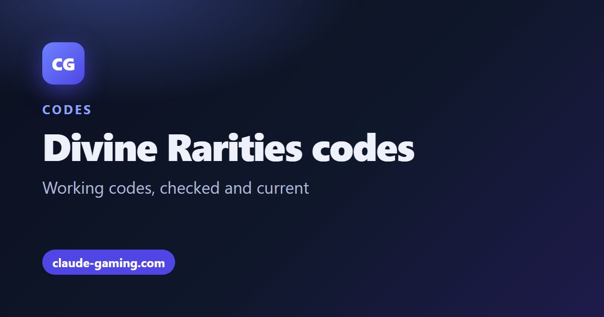 Divine Rarities codes