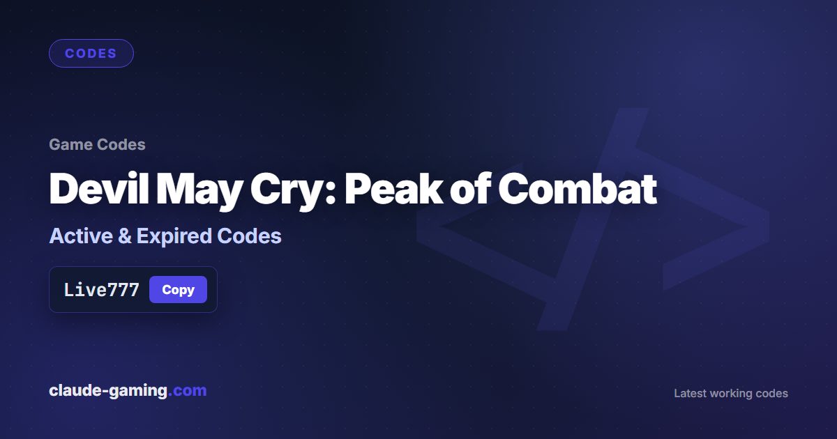 Devil May Cry: Peak of Combat codes