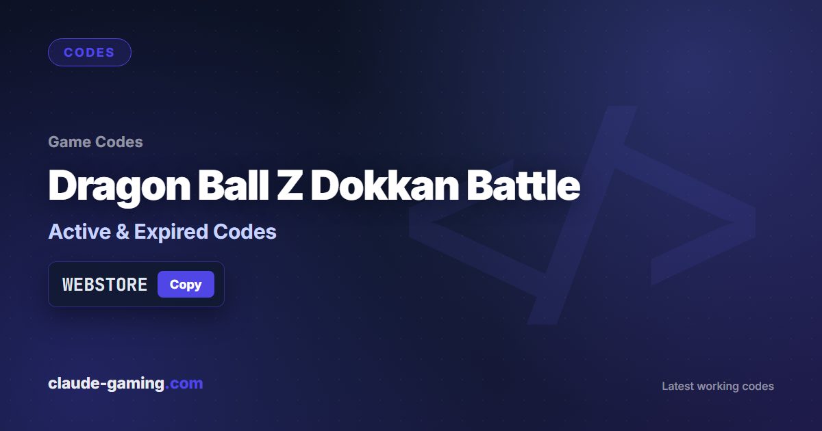 Dragon Ball Z Dokkan Battle codes