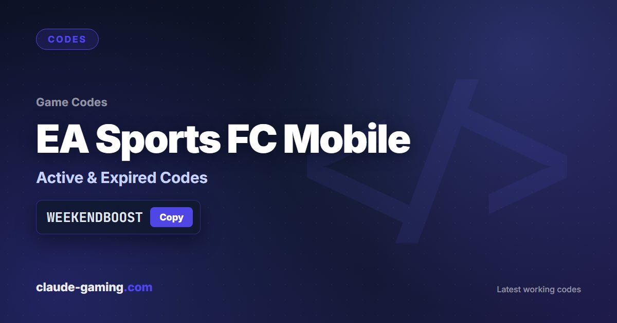 EA Sports FC Mobile codes
