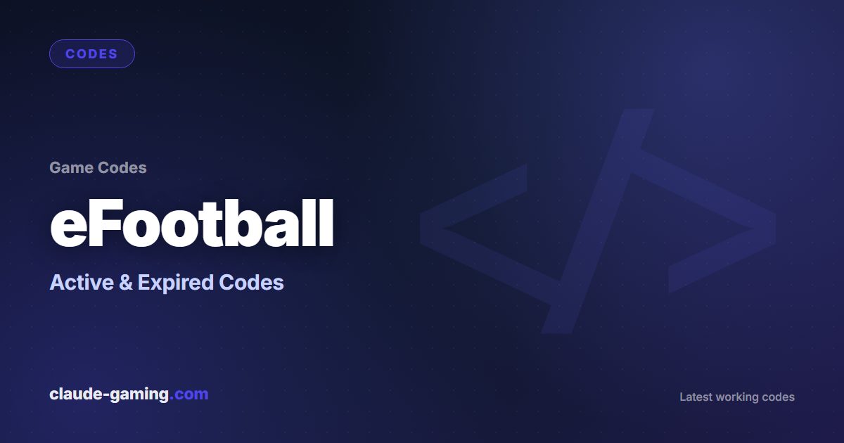 eFootball codes