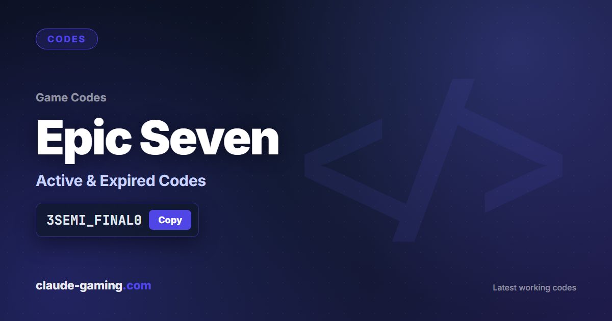 Epic Seven codes