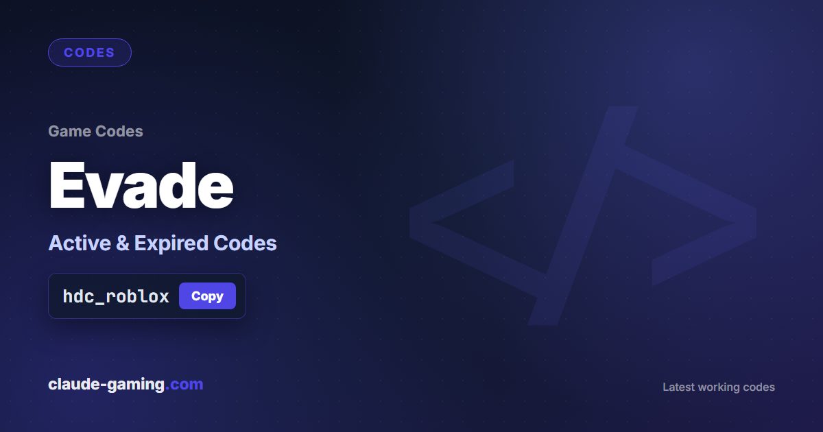 Evade codes
