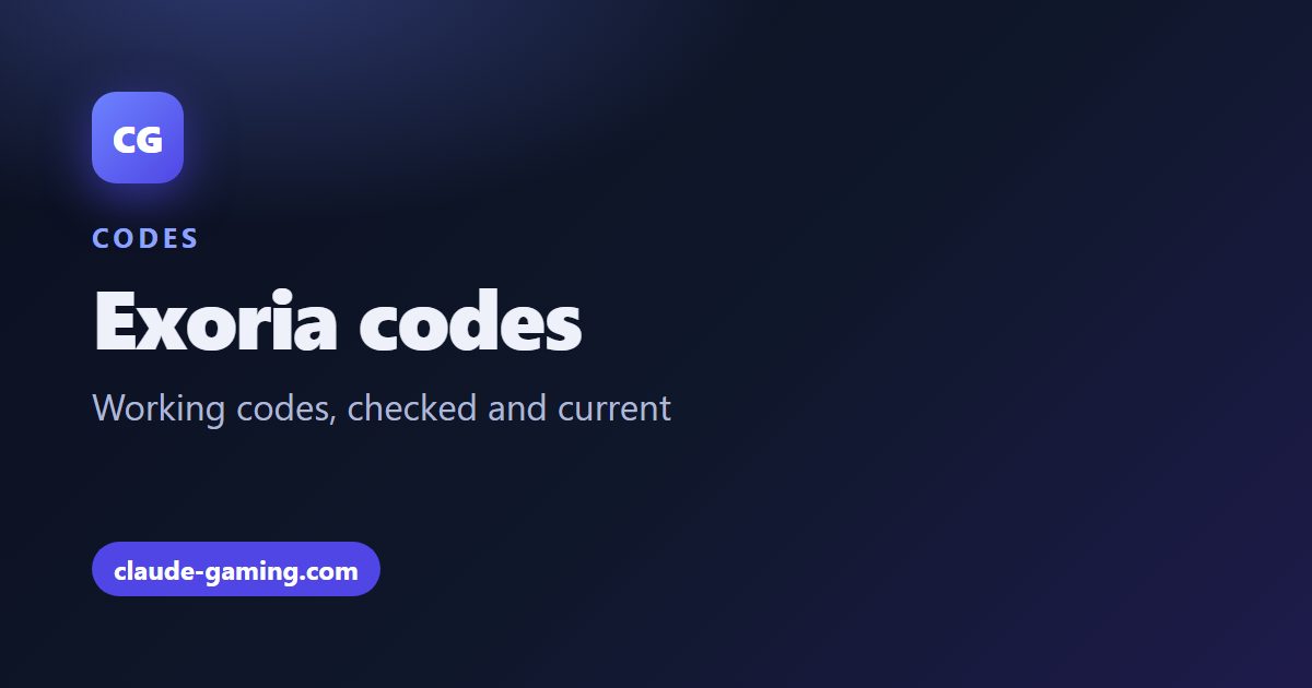 Exoria codes