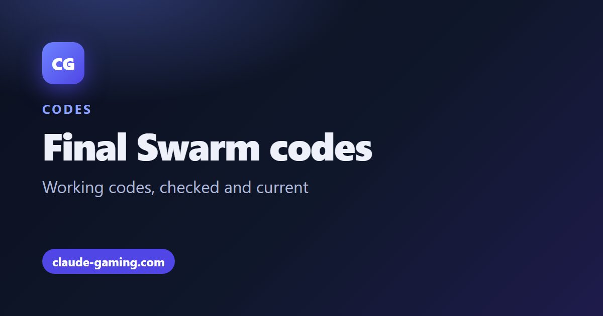 Final Swarm codes