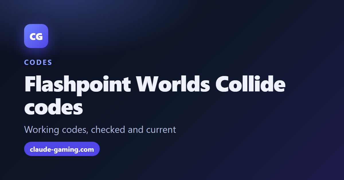 Flashpoint: Worlds Collide codes