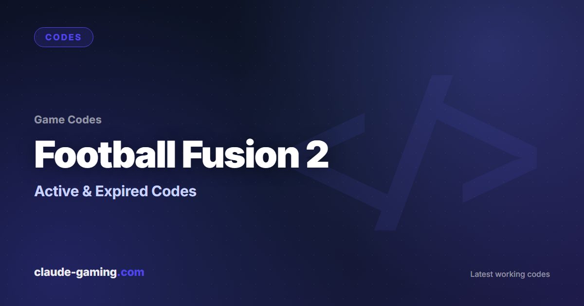 Football Fusion 2 codes