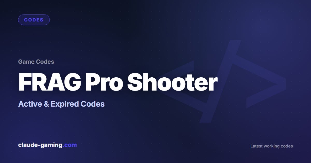 FRAG Pro Shooter codes