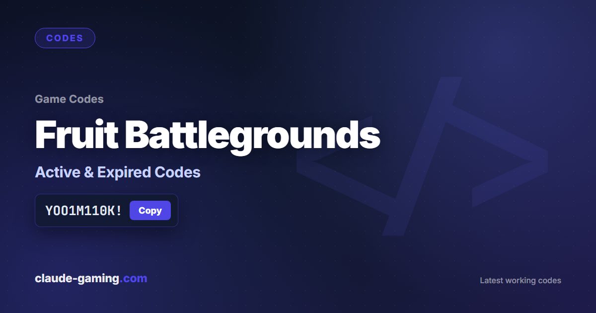 Fruit Battlegrounds codes