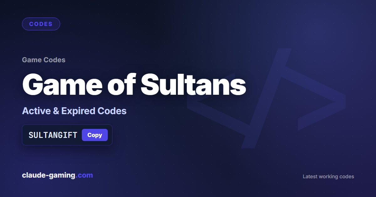 Game of Sultans codes