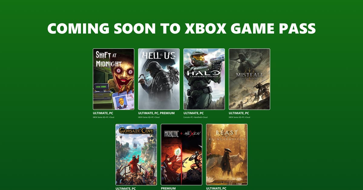 Xbox Game Pass coming soon collage showing the July 2026 wave 2 lineup