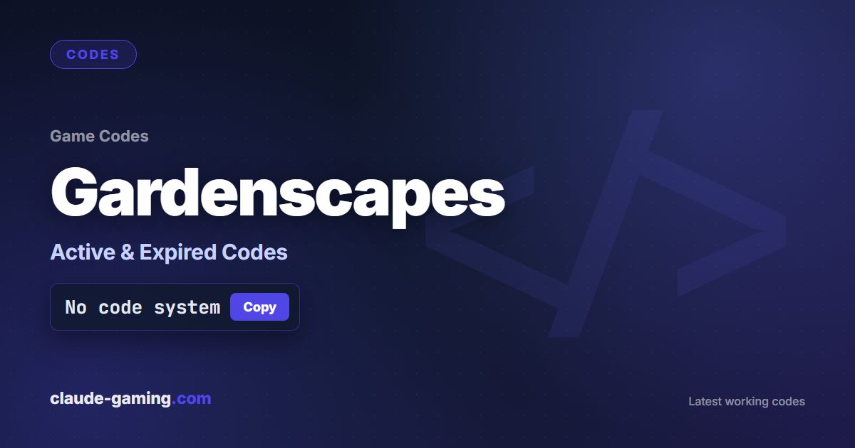 Gardenscapes codes