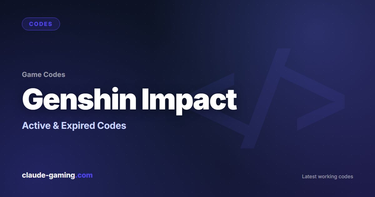 Genshin Impact codes