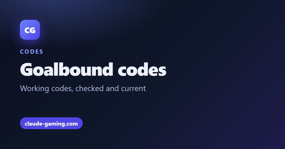Goalbound codes