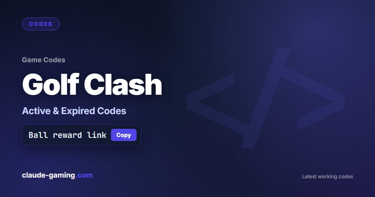 Golf Clash codes