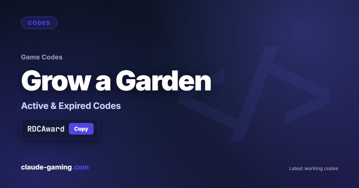 Grow a Garden codes