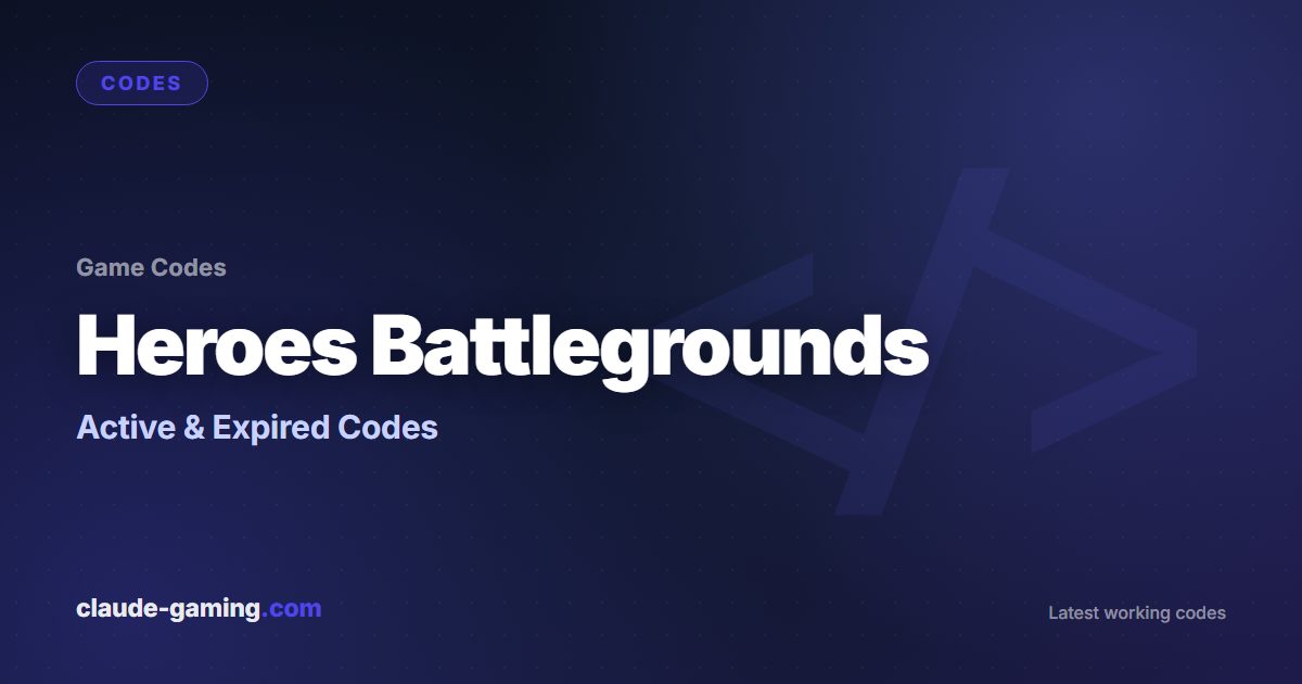 Heroes Battlegrounds codes
