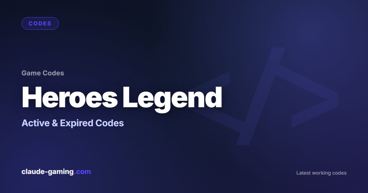 Heroes Legend codes